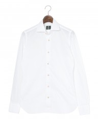 LUIGI BORRELLIライトコットン セミワイドカラーシャツ【LUCIANO/ルチアーノ】mb_c0