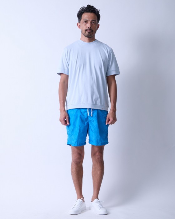 WOCコットン クルーネック リブ Tシャツ【ATENE T-SHIRT】01l