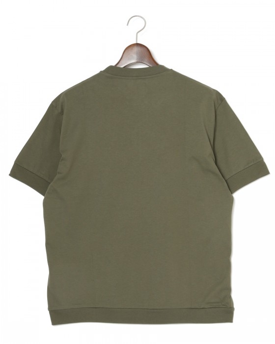 WOCコットン クルーネック リブ Tシャツ【ATENE T-SHIRT】05l