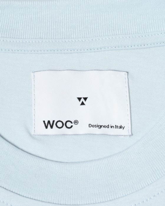 WOCコットン クルーネック リブ Tシャツ【ATENE T-SHIRT】08l