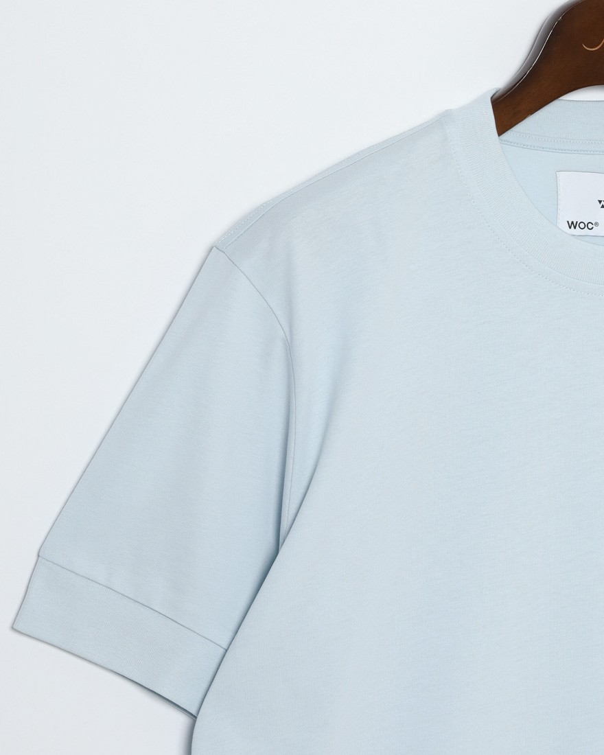 WOCコットン クルーネック リブ Tシャツ【ATENE T-SHIRT】10l