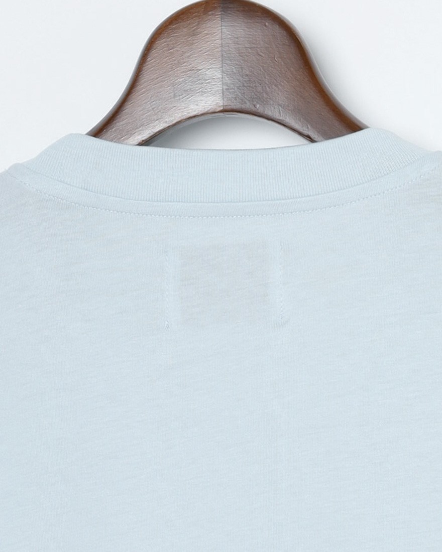 WOCコットン クルーネック リブ Tシャツ【ATENE T-SHIRT】11l