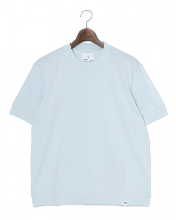 WOCコットン クルーネック リブ Tシャツ【ATENE T-SHIRT】c2