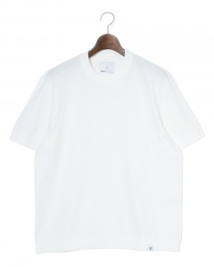 コットン クルーネック リブ Tシャツ【ATENE T-SHIRT】