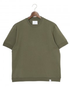 コットン クルーネック リブ Tシャツ【ATENE T-SHIRT】