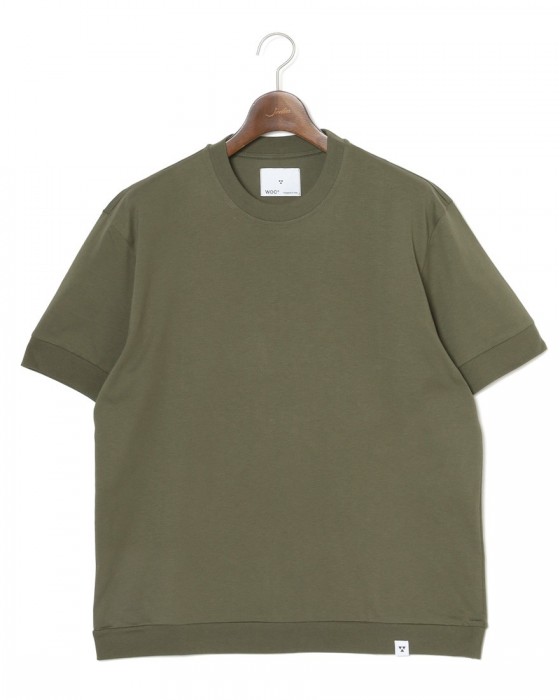 WOCコットン クルーネック リブ Tシャツ【ATENE T-SHIRT】ma