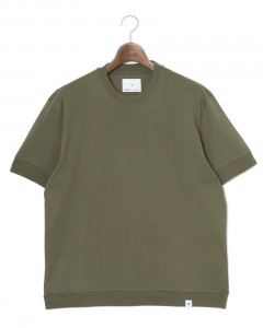 コットン クルーネック リブ Tシャツ【ATENE T-SHIRT】