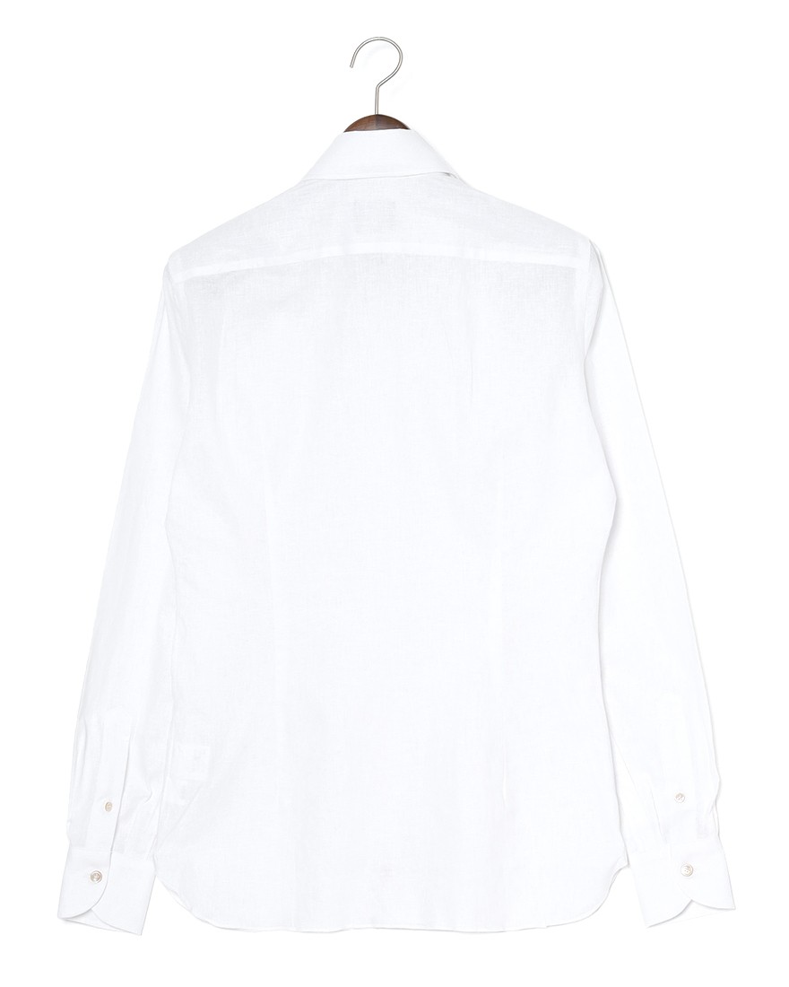 LUIGI BORRELLIリネンコットン セミワイドカラーシャツ【LUCIANO/ルチアーノ】04l