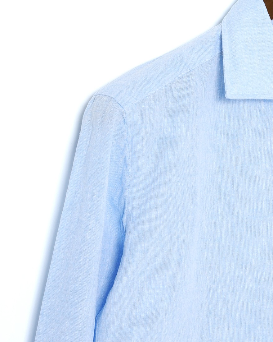 LUIGI BORRELLIリネンコットン セミワイドカラーシャツ【LUCIANO/ルチアーノ】08l