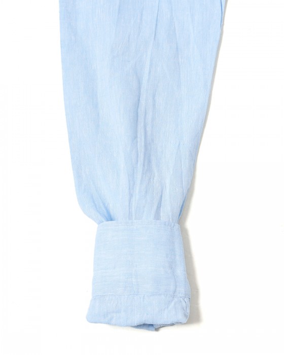 LUIGI BORRELLIリネンコットン セミワイドカラーシャツ【LUCIANO/ルチアーノ】17l