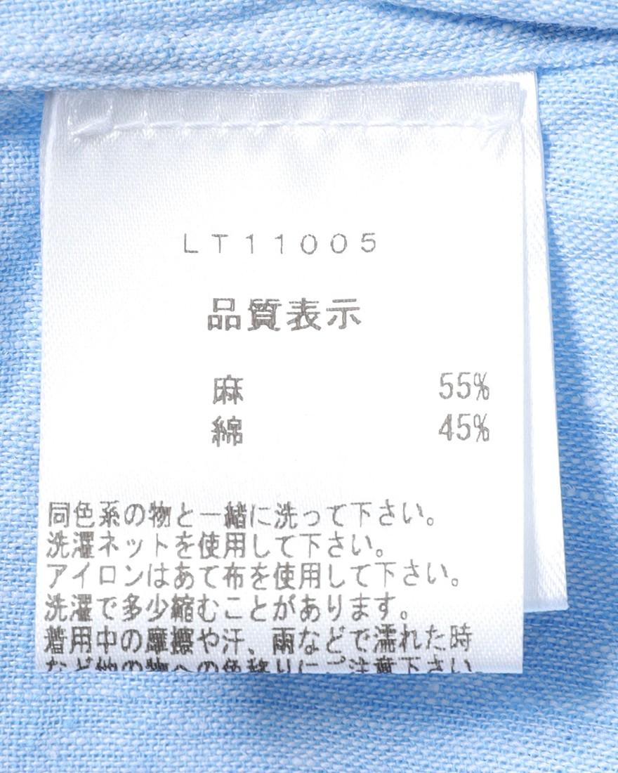 LUIGI BORRELLIリネンコットン セミワイドカラーシャツ【LUCIANO/ルチアーノ】19l