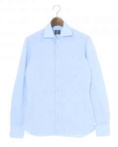 リネンコットン セミワイドカラーシャツ【LUCIANO/ルチアーノ】