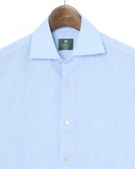 LUIGI BORRELLIリネンコットン セミワイドカラーシャツ【LUCIANO/ルチアーノ】mb_06l