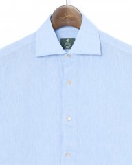 LUIGI BORRELLIリネンコットン セミワイドカラーシャツ【LUCIANO/ルチアーノ】mb_07l
