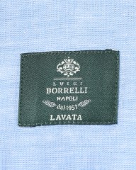 LUIGI BORRELLIリネンコットン セミワイドカラーシャツ【LUCIANO/ルチアーノ】mb_11l
