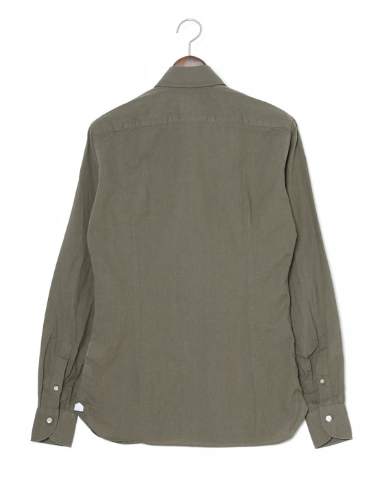 LUIGI BORRELLIリネンコットン セミワイドカラーシャツ【LUCIANO/ルチアーノ】04l