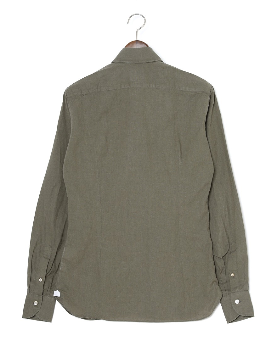 LUIGI BORRELLIリネンコットン セミワイドカラーシャツ【LUCIANO/ルチアーノ】04l