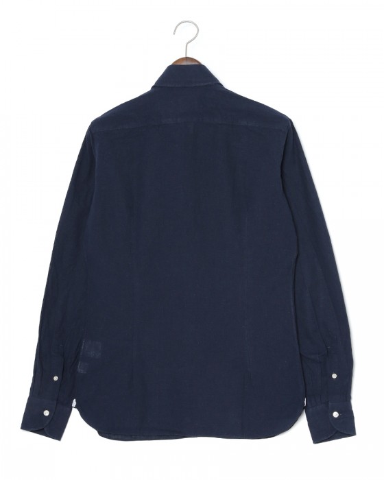 LUIGI BORRELLIリネンコットン セミワイドカラーシャツ【LUCIANO/ルチアーノ】05l