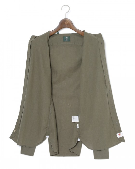 LUIGI BORRELLIリネンコットン セミワイドカラーシャツ【LUCIANO/ルチアーノ】10l