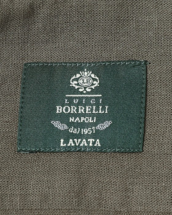 LUIGI BORRELLIリネンコットン セミワイドカラーシャツ【LUCIANO/ルチアーノ】11l