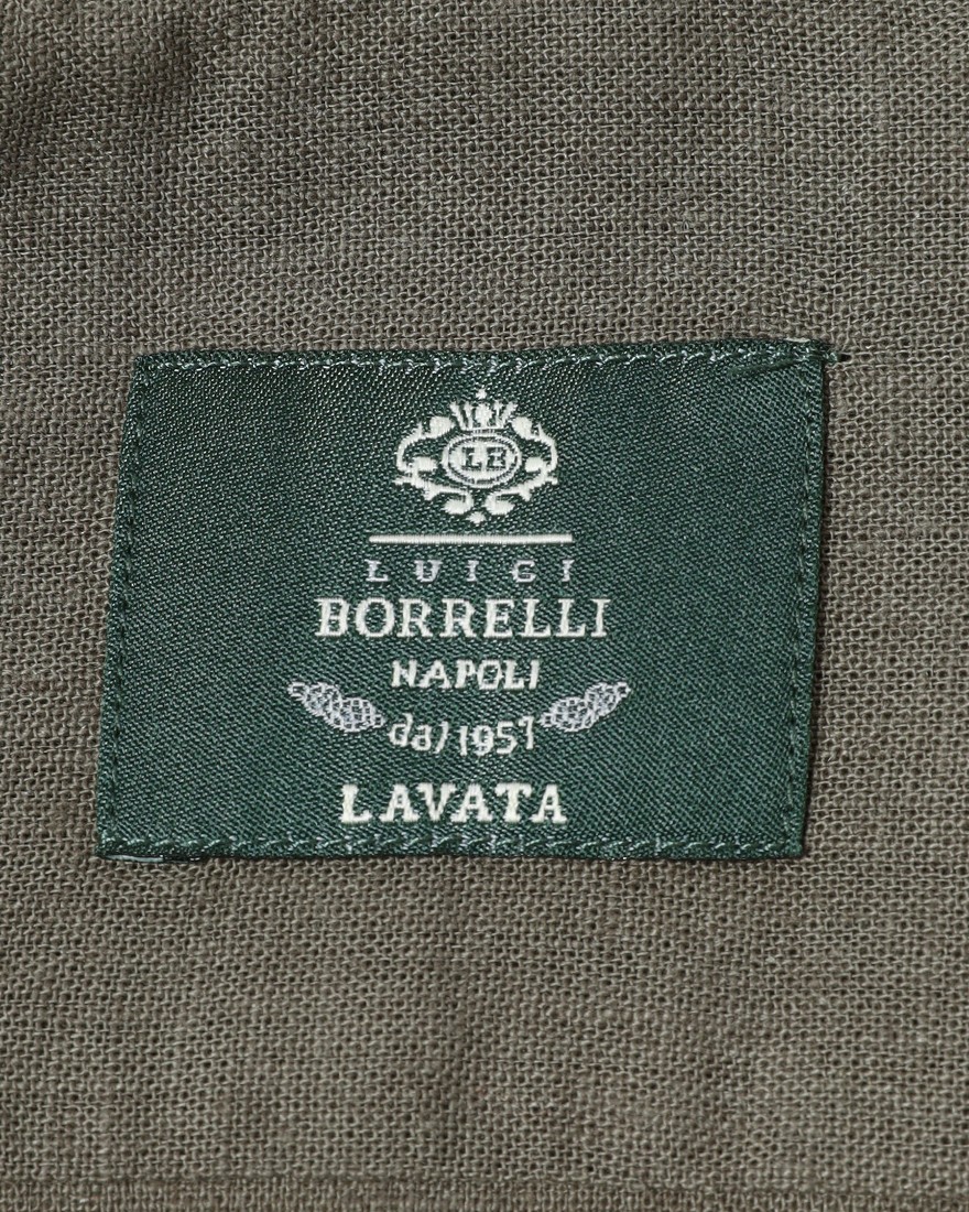 LUIGI BORRELLIリネンコットン セミワイドカラーシャツ【LUCIANO/ルチアーノ】11l