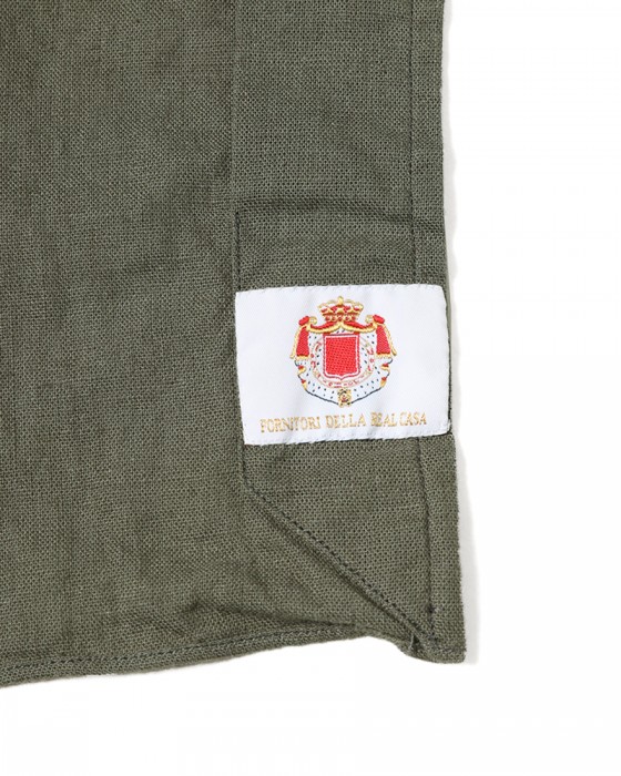 LUIGI BORRELLIリネンコットン セミワイドカラーシャツ【LUCIANO/ルチアーノ】13l