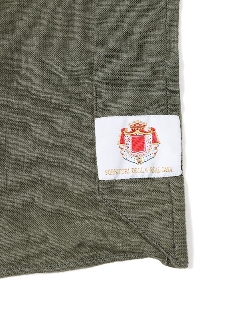 LUIGI BORRELLIリネンコットン セミワイドカラーシャツ【LUCIANO/ルチアーノ】13l