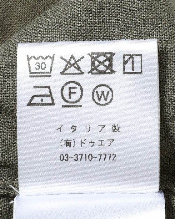 LUIGI BORRELLIリネンコットン セミワイドカラーシャツ【LUCIANO/ルチアーノ】20l