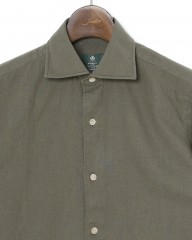 LUIGI BORRELLIリネンコットン セミワイドカラーシャツ【LUCIANO/ルチアーノ】mb_07l