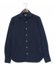 LUIGI BORRELLIリネンコットン セミワイドカラーシャツ【LUCIANO/ルチアーノ】mb_c2