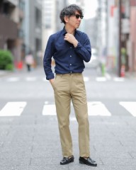 LUIGI BORRELLIリネンコットン セミワイドカラーシャツ【LUCIANO/ルチアーノ】mb_ma