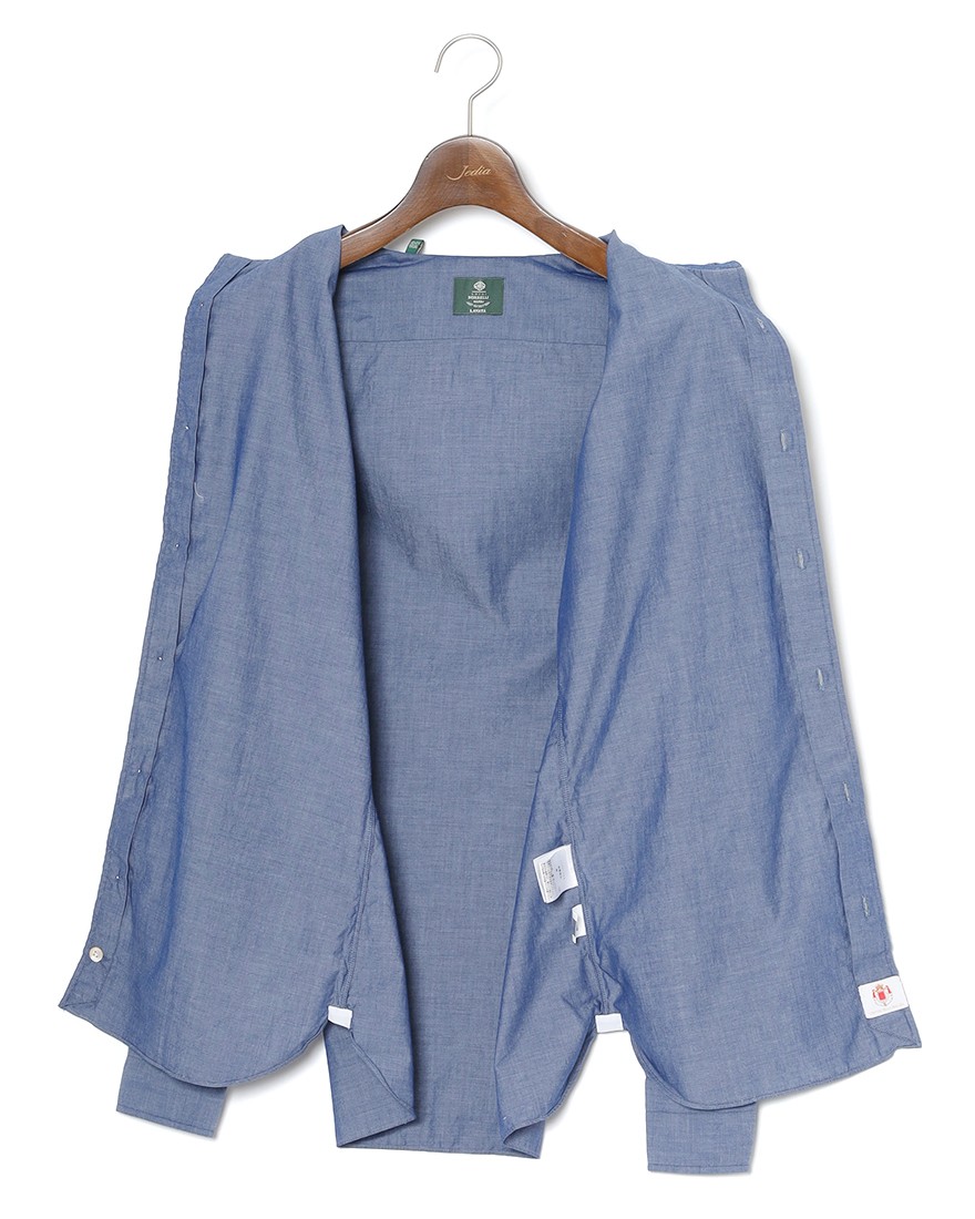 LUIGI BORRELLIコットン セミワイドカラーシャツ【LUCIANO/ルチアーノ】09l