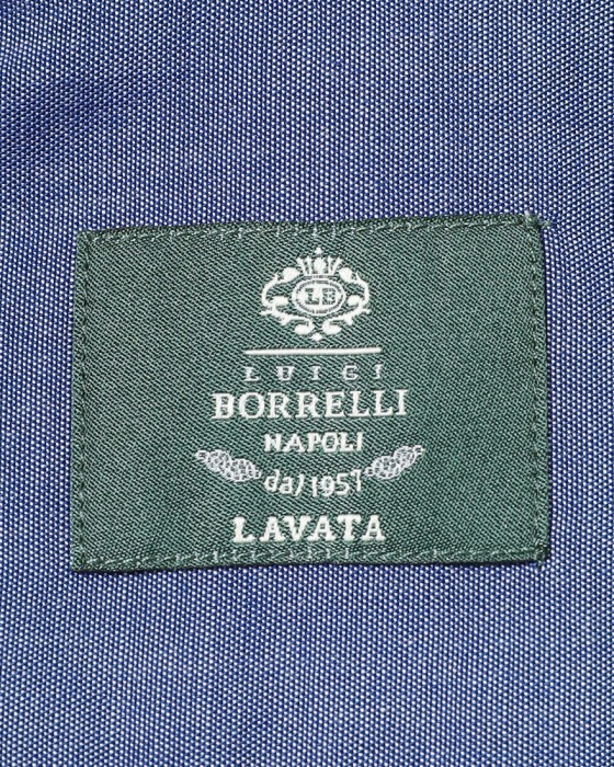 LUIGI BORRELLIコットン セミワイドカラーシャツ【LUCIANO/ルチアーノ】10l
