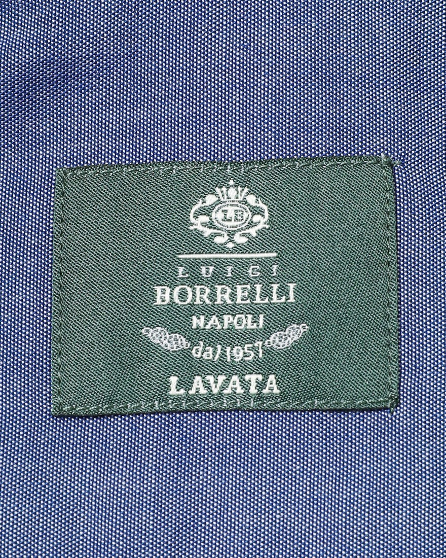 LUIGI BORRELLIコットン セミワイドカラーシャツ【LUCIANO/ルチアーノ】10l