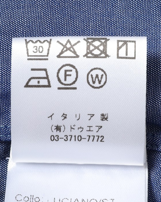 LUIGI BORRELLIコットン セミワイドカラーシャツ【LUCIANO/ルチアーノ】19l