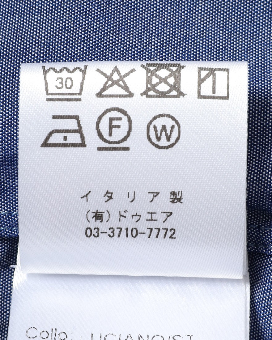 LUIGI BORRELLIコットン セミワイドカラーシャツ【LUCIANO/ルチアーノ】19l