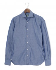 LUIGI BORRELLIコットン セミワイドカラーシャツ【LUCIANO/ルチアーノ】mb_c0