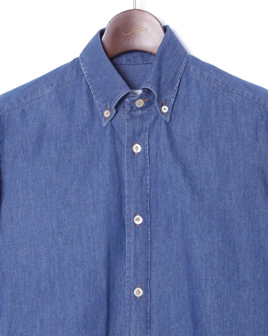ERRICO FORMICOLAコットン シャンブレー BDシャツ【LUCA】03l