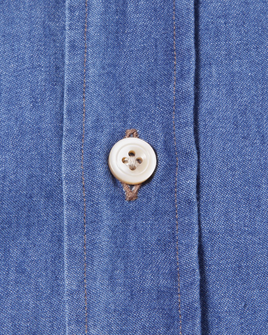 ERRICO FORMICOLAコットン シャンブレー BDシャツ【LUCA】06l