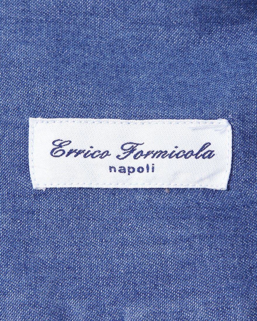 ERRICO FORMICOLAコットン シャンブレー BDシャツ【LUCA】09l