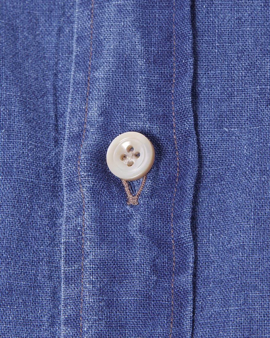 ERRICO FORMICOLAコットンリネン シャンブレー BDシャツ【LUCA】11l
