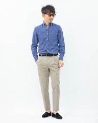 ERRICO FORMICOLAコットンリネン シャンブレー BDシャツ【LUCA】mb_ma