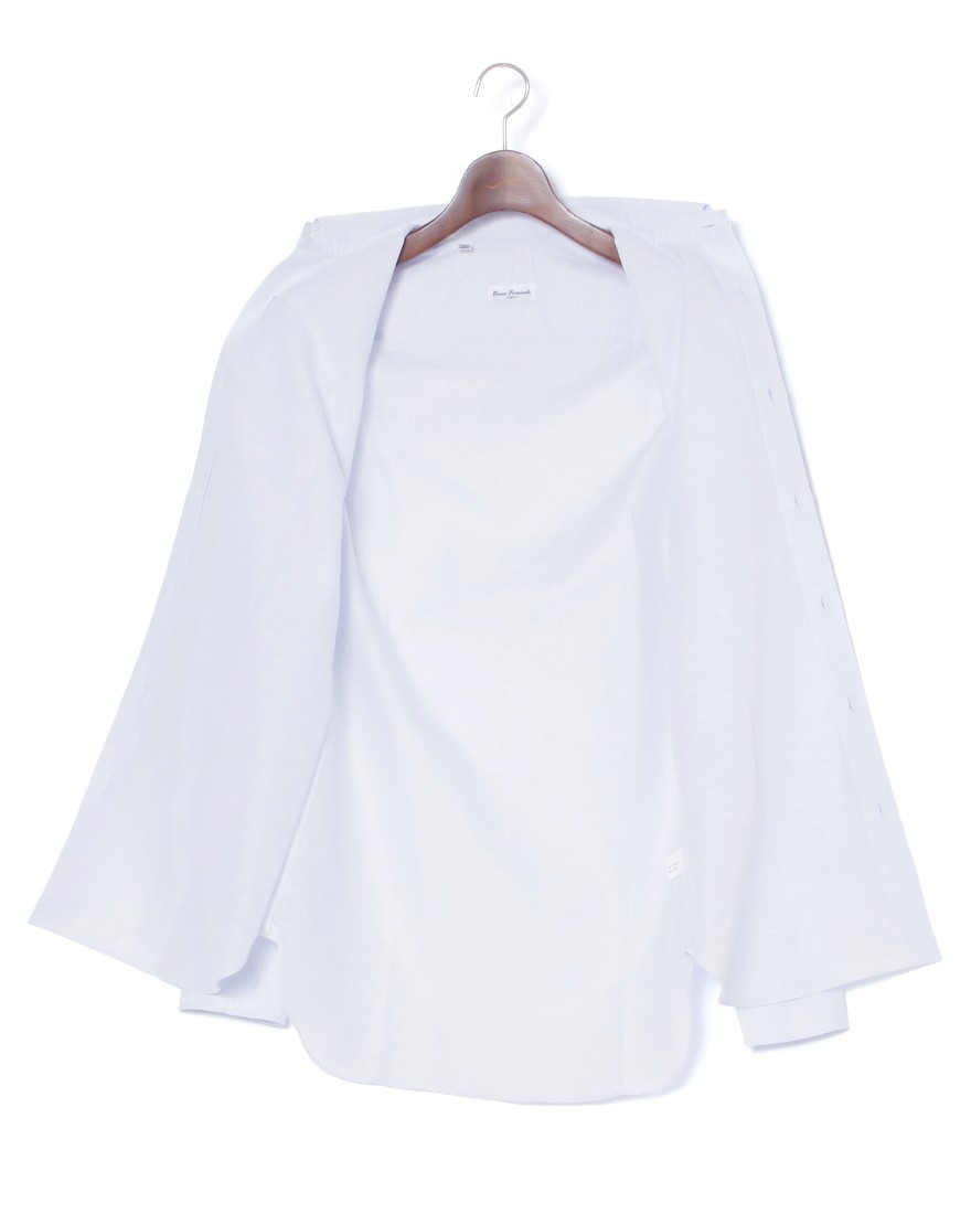 ERRICO FORMICOLAコットンリネン レギュラーカラーシャツ【HUGO】09l