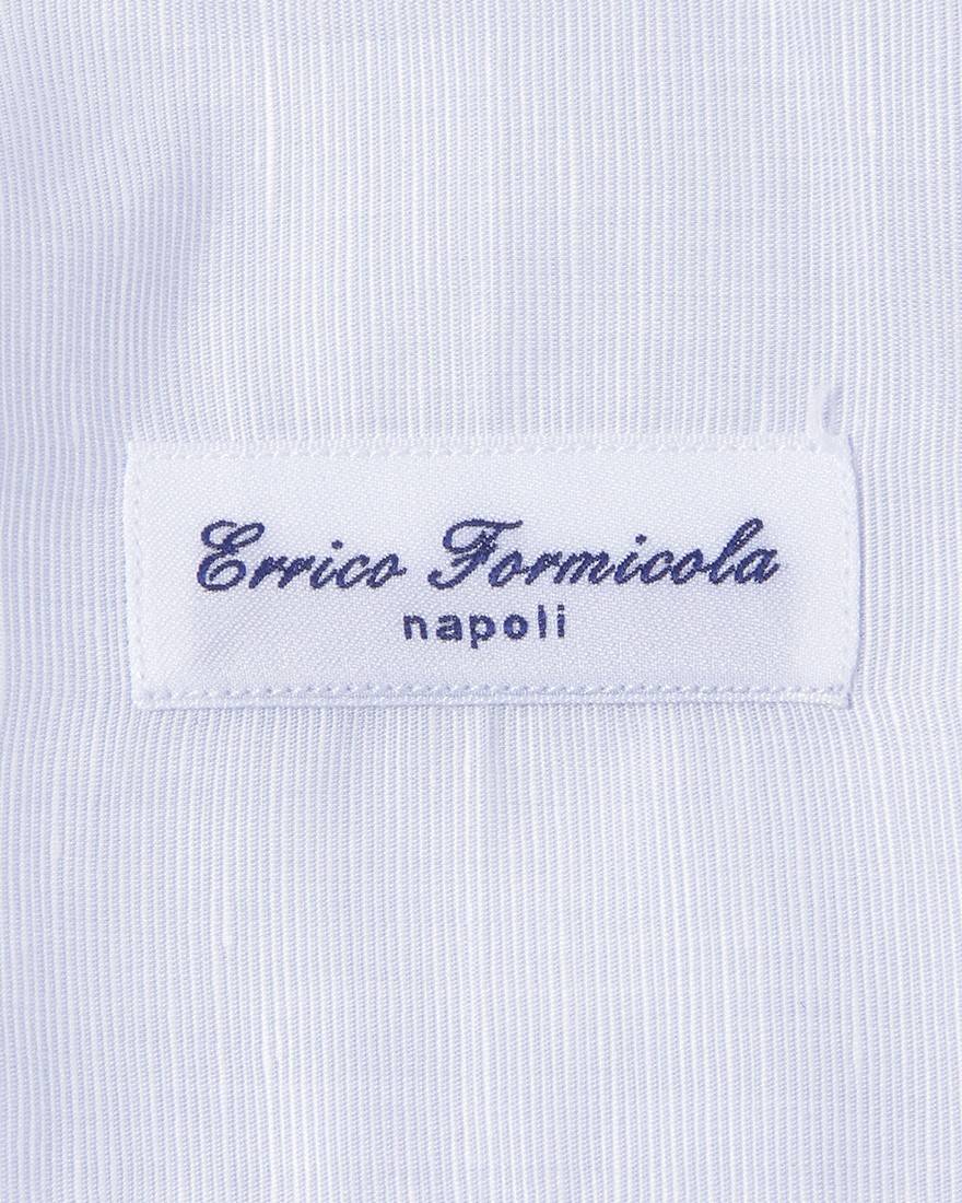 ERRICO FORMICOLAコットンリネン レギュラーカラーシャツ【HUGO】10l
