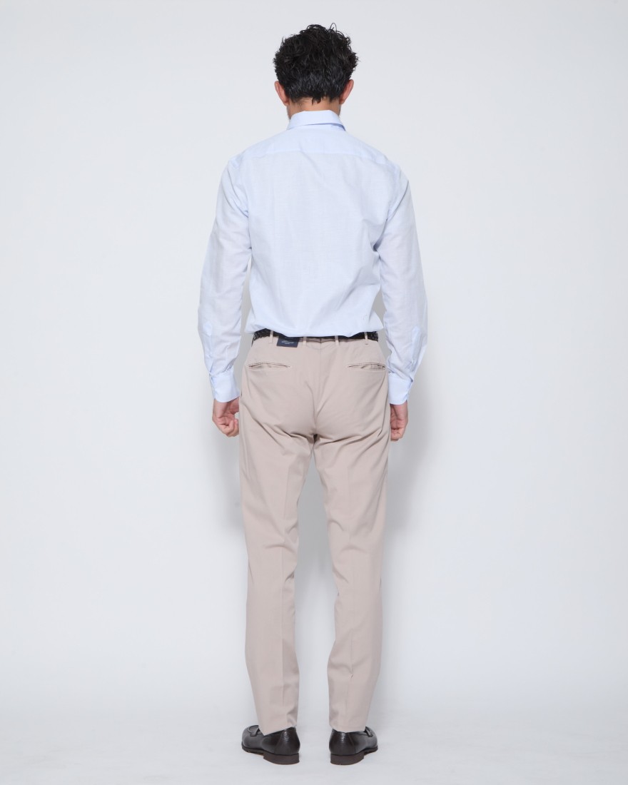ERRICO FORMICOLAコットンリネン レギュラーカラーシャツ【HUGO】23l