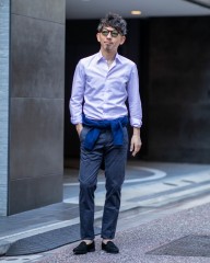 ERRICO FORMICOLAコットンリネン レギュラーカラーシャツ【HUGO】mb_ma