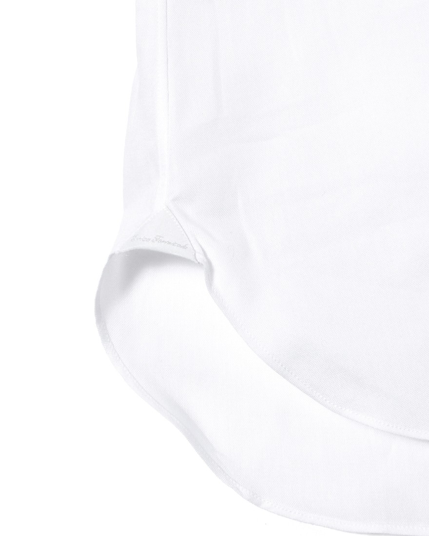 ERRICO FORMICOLAホワイト ソリッド タブカラーシャツ 【HUMPHREY】08l