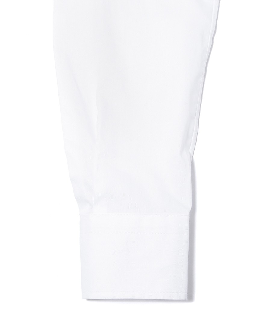 ERRICO FORMICOLAホワイト ソリッド タブカラーシャツ 【HUMPHREY】11l