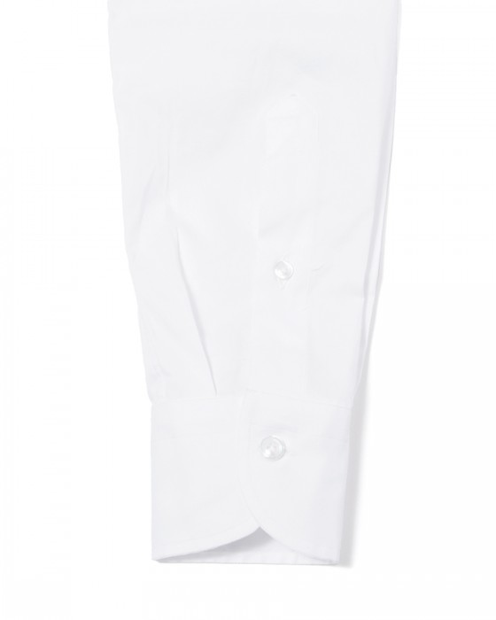 ERRICO FORMICOLAホワイト ソリッド タブカラーシャツ 【HUMPHREY】12l