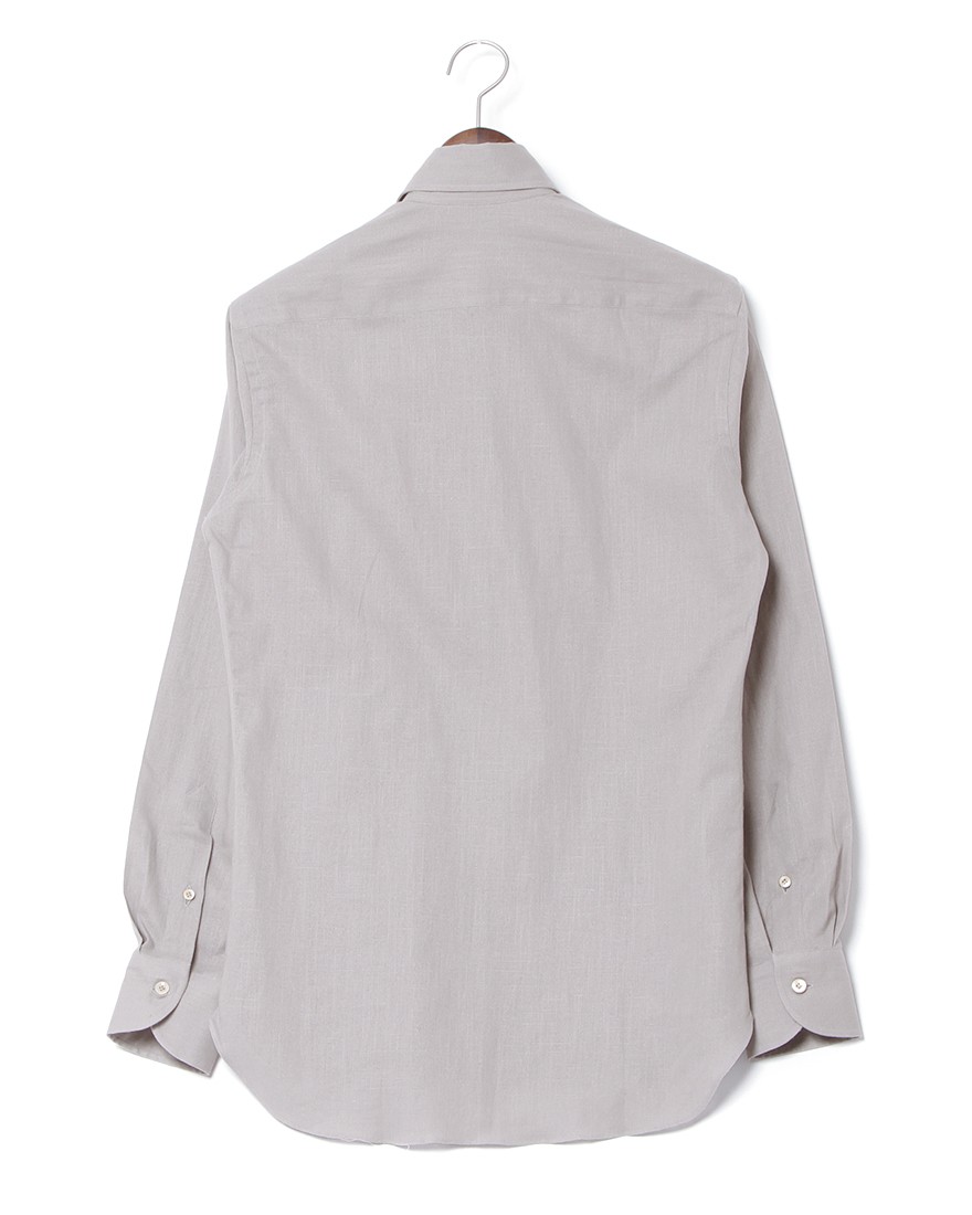 ERRICO FORMICOLA反染めリネン ソリッド レギュラーカラーシャツ【HUGO】01l